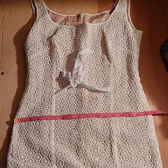 MOSCHINO dress white eyelet lace‎ sleeveless bodycon midi 8 - Picture 16 of 16